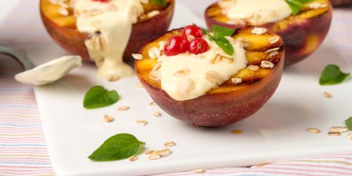 BBQ Peaches with Camembert