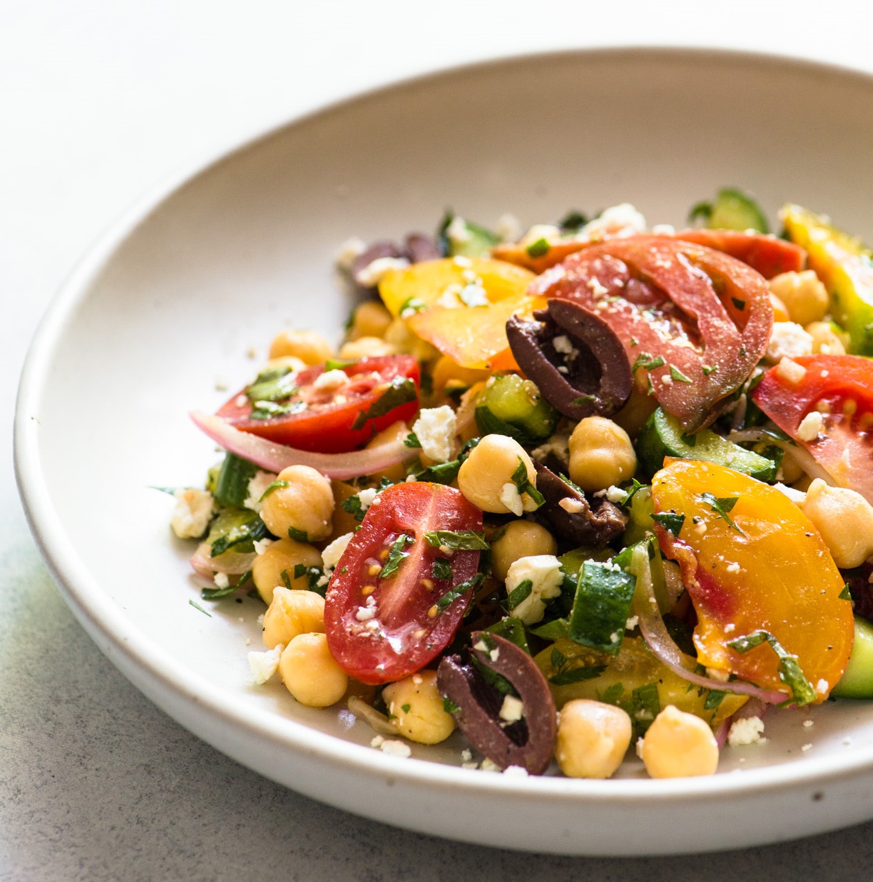 Greek Salad with Chickpeas