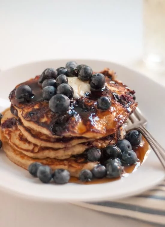 Gluten Free Blueberry Lemon Yogurt Pancakes