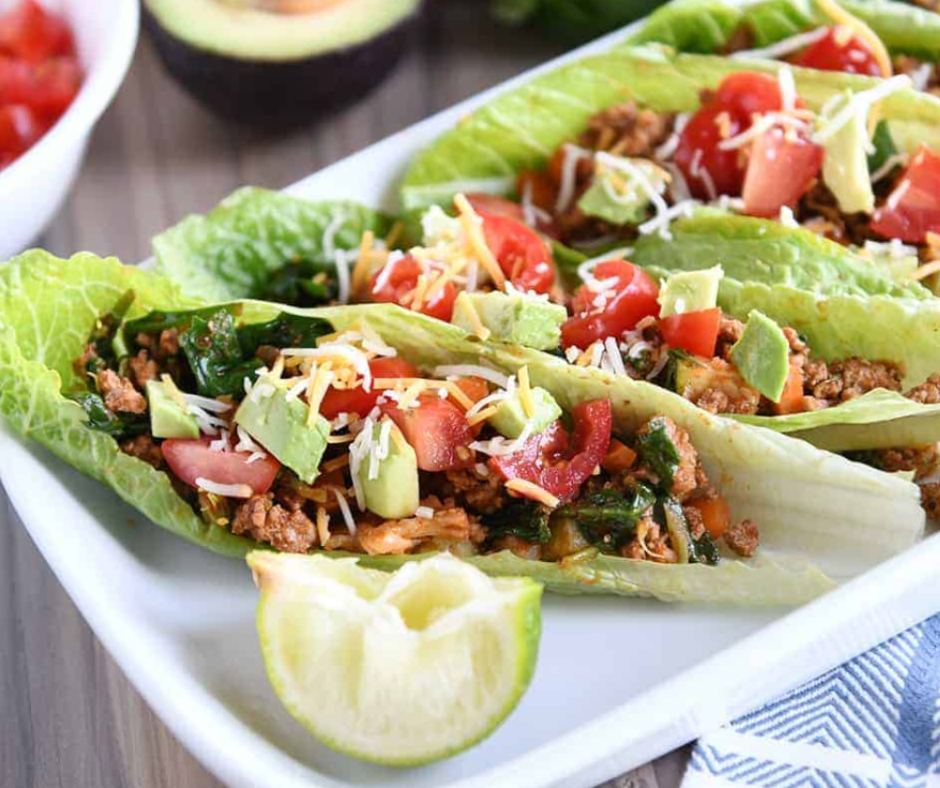 Romaine Lettuce Turkey Tacos