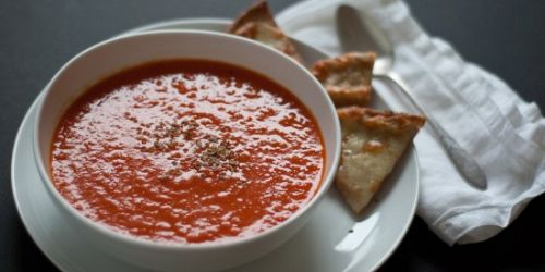 Vegan Roasted Red Pepper & Tomato Soup