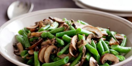 Green Beans with Mushrooms & Shallots