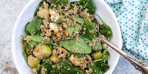 Pear & Spinach Quinoa Salad