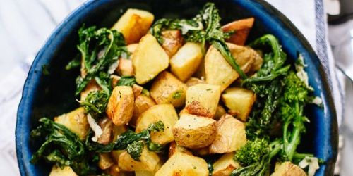 Lemoony Roasted Potatoes & Broccoli Rabe