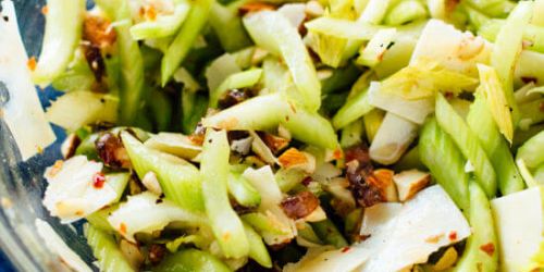 Celery Salad with Dates, Almonds and Parmesan
