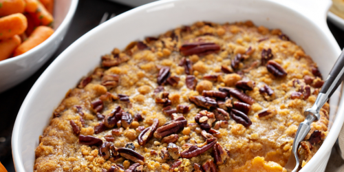 Yam Casserole with Pecan Topping