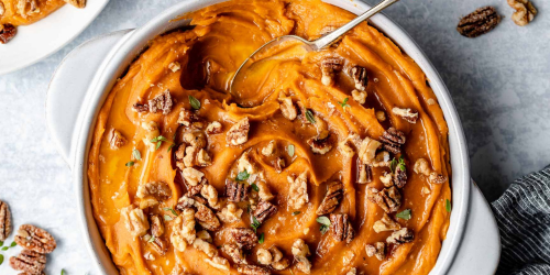 Mashed Yams with Candied Pecans