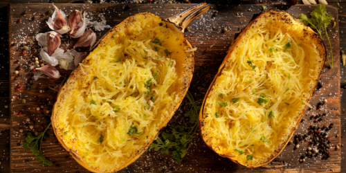 Garlic Parmesan Spaghetti Squash