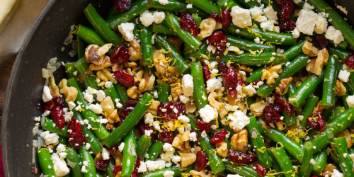 Green Beans with Walnuts, Feta & Cranberries