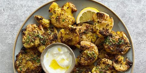 Lemon-Herb Smashed Russets
