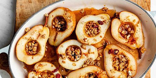 Maple Baked Bartlett Pears