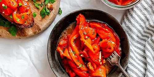 Mediterranean Roasted Red Peppers