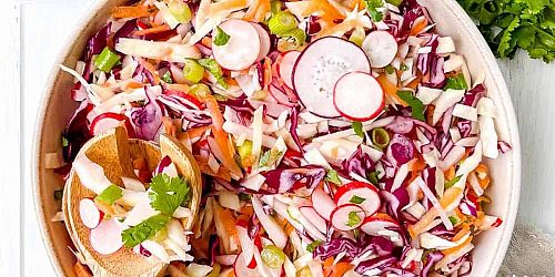 Bright & Crunchy Radish Slaw with Lemon Dressing