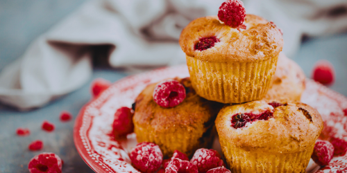 Raspberry Oatmeal Muffins