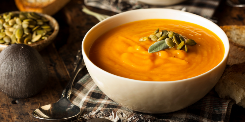 Roasted Sugar Pie Pumpkin Soup