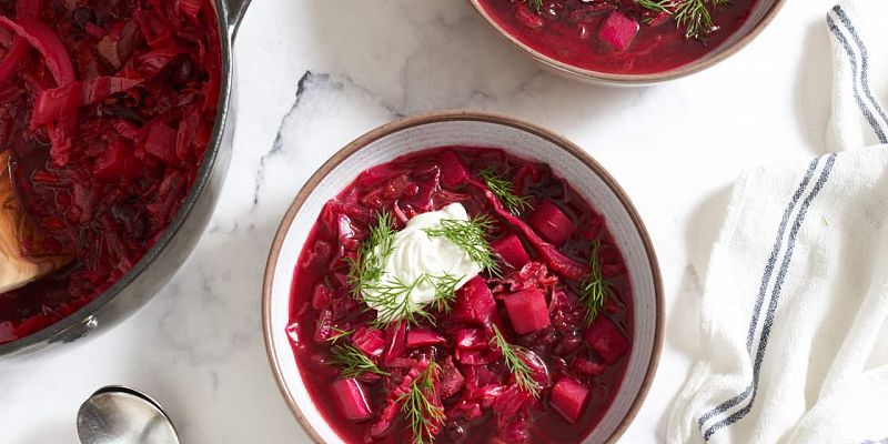 Rustic Red Beet Borscht