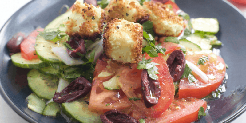 Crispy Feta Greek Salad